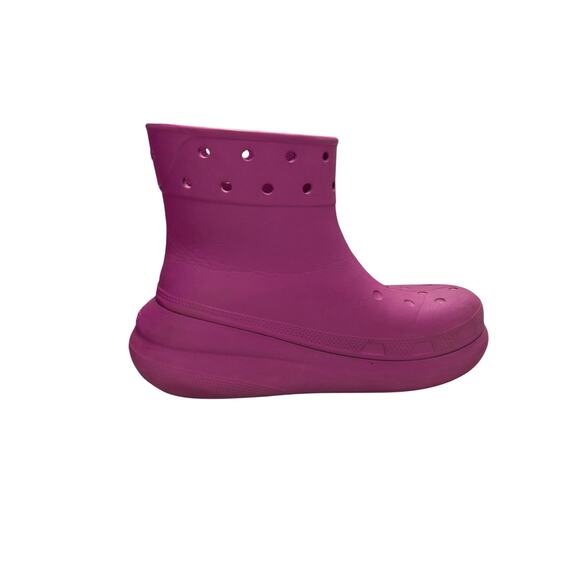 Crocs Rain Boots Magenta Purple Rubber‎ Waterproof W8 M6 Iconic Comfort Gorpcore - Picture 3 of 7